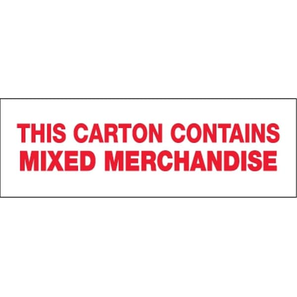 Perfectpitch 2 in. x 55 yards - Mixed Merchandise Pre-Printed Carton Sealing Tape - Red & White , 6PK PE3359031 - main